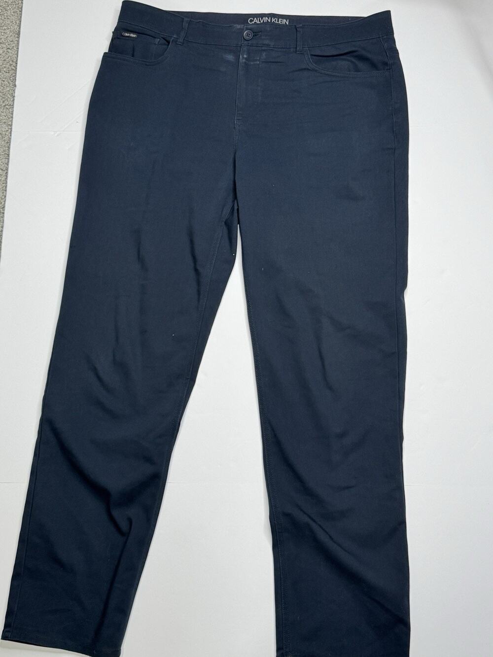 Calvin Klein Infinite Flex Pants Men’s 38x34 Navy Blue Slim Fit Stretch Chino